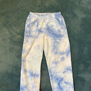 Champion Blue Tie-Dye Joggers Sweatpants | Size Small